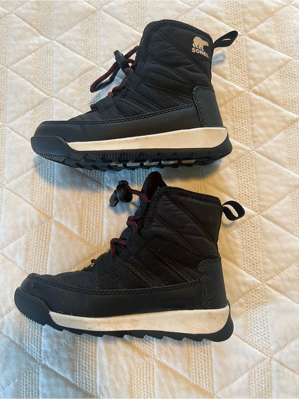 Sorel Kids Black and White Winter waterproof insulated Boots